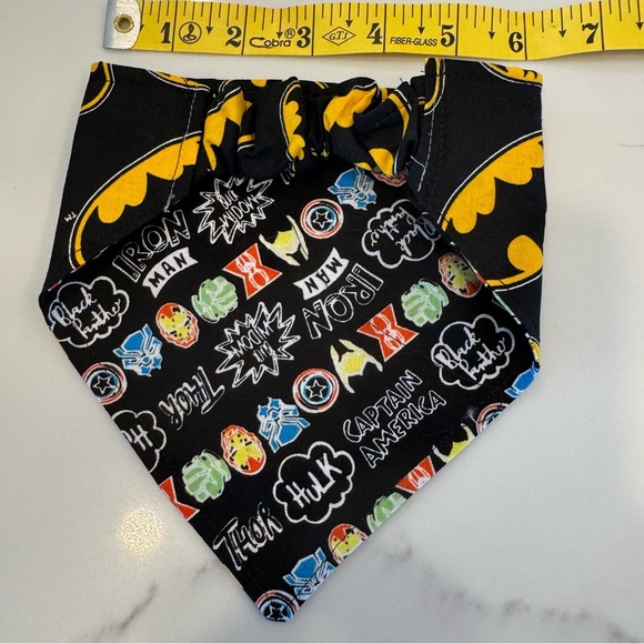 Handmade Reversible Batman Superhero Dog Bandana - Picture 3 of 3